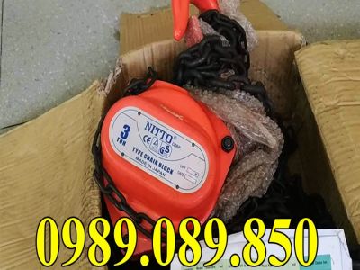 Pa lăng xích kéo tay Nitto 3 tấn 5 mét