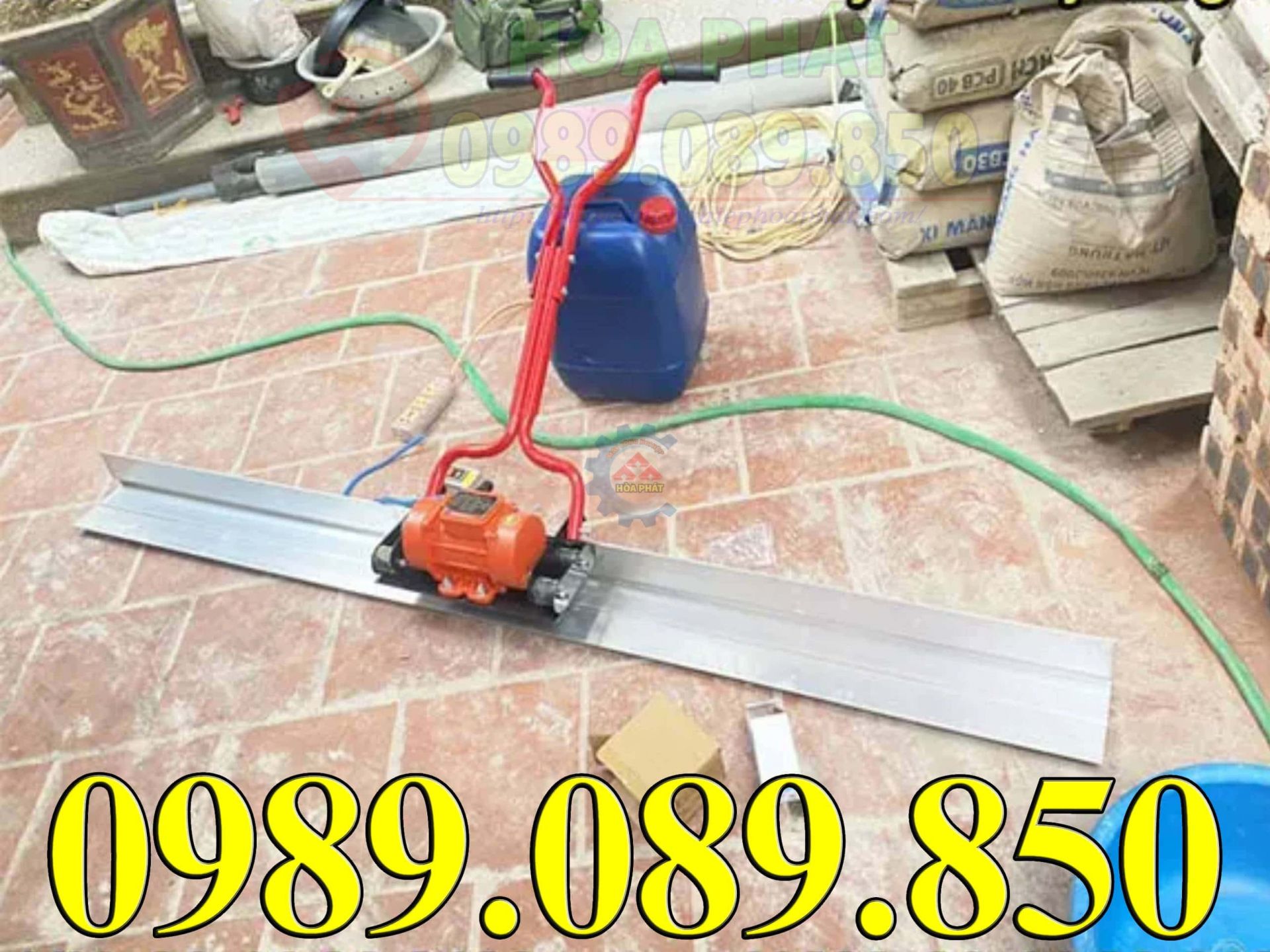 M&aacute;y đầm b&ecirc; t&ocirc;ng chạy điện thước d&agrave;i 3.5m hiệu quả