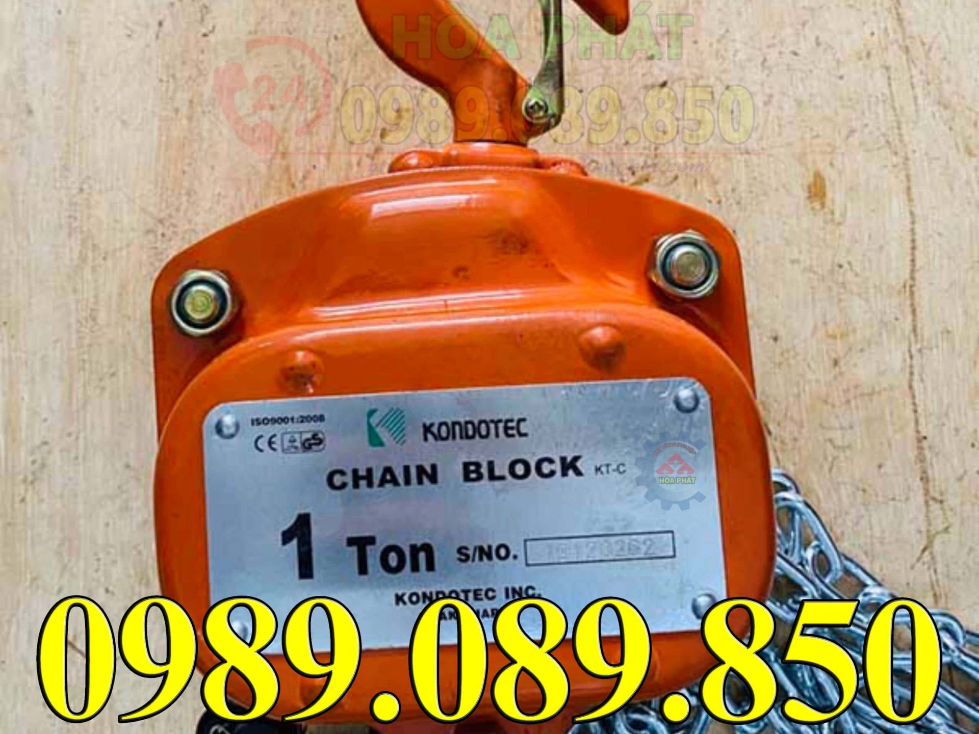 Pa lăng x&iacute;ch k&eacute;o tay Kondotec model KT-C1 gi&aacute; rẻ.