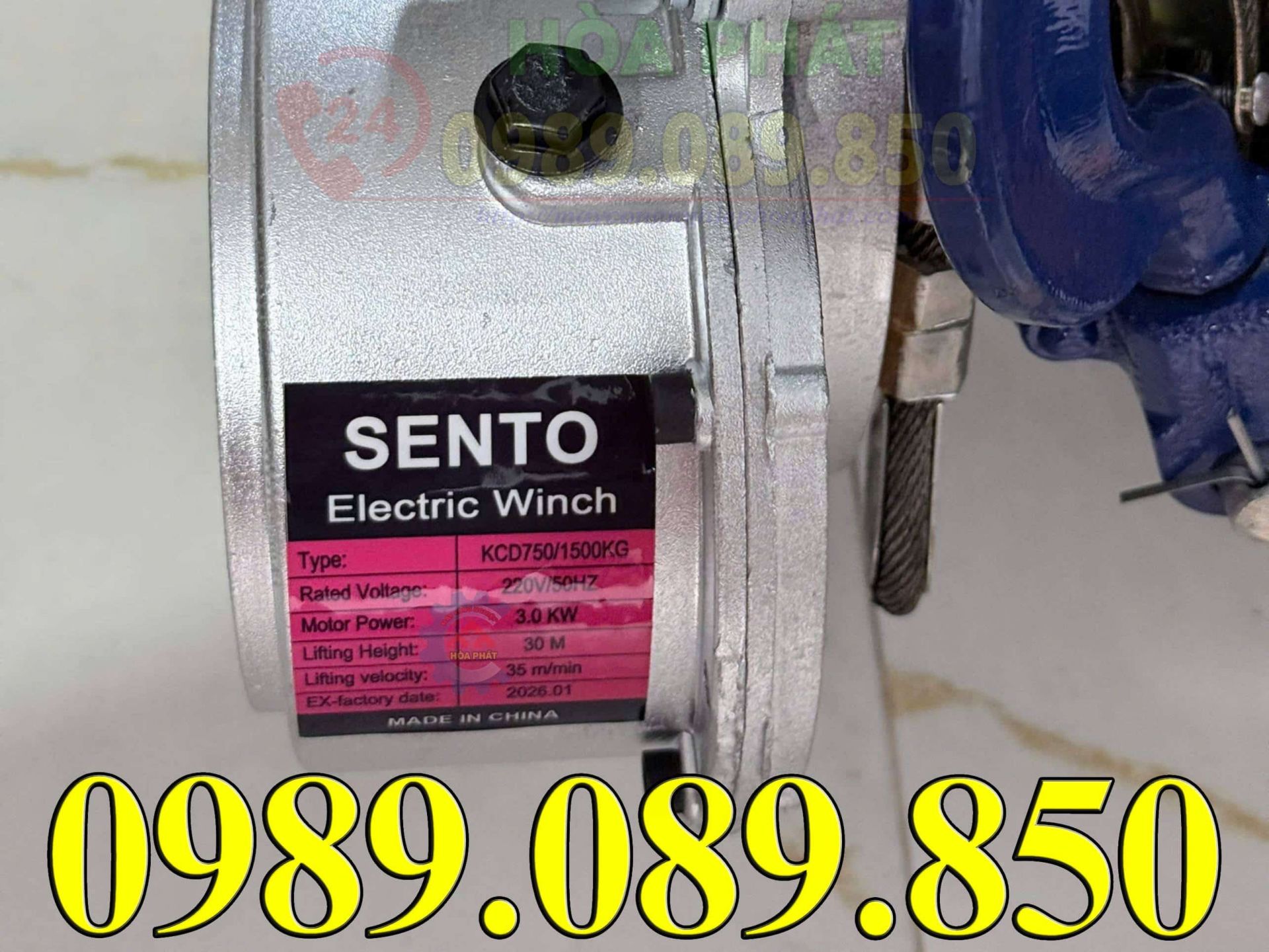 Th&ocirc;ng số kỹ thuật chi tiết của tời điện đa năng.