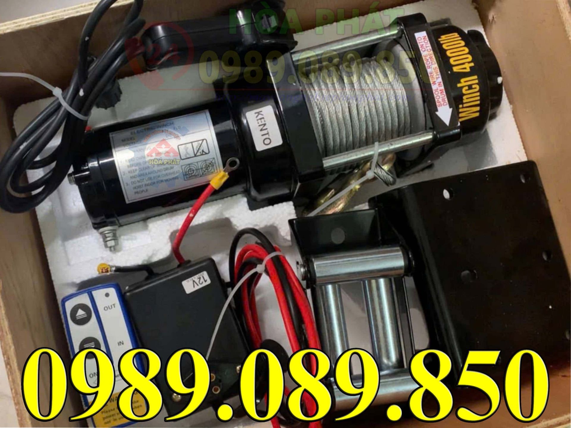 Tời điện ắc quy 4000lbs h&agrave;ng nhập khẩu gi&aacute; tốt