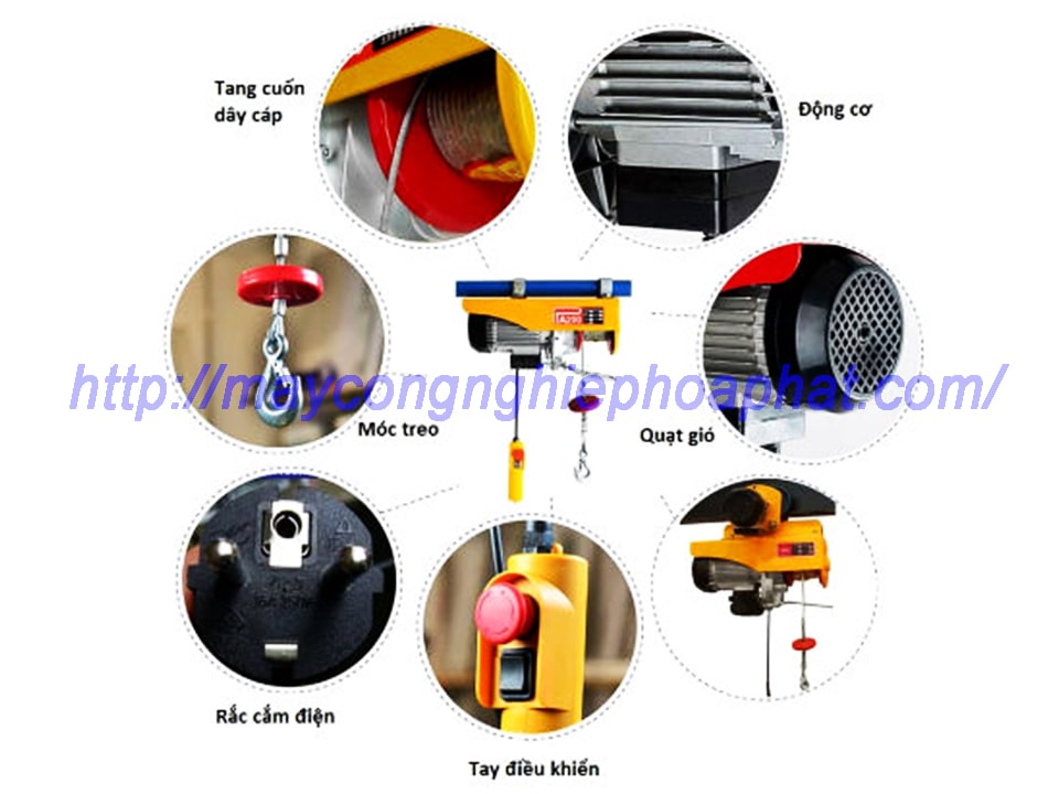 Cấu tạo tời điện mini