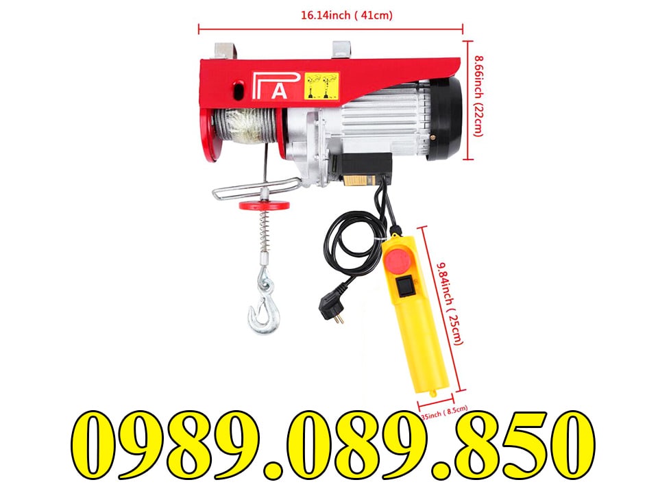 K&iacute;ch thước m&aacute;y tời điện mini PA300
